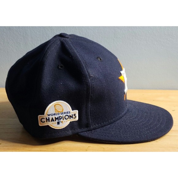 New Era 9Fifty Men's Cap Houston Astros World Series 2017 Navy Blue Snapback Hat - Picture 4 of 7